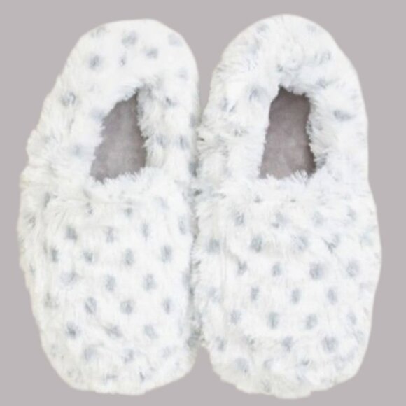 Warmies Microwavable Snowy  Slippers Lavender Scented Relaxing Wth/Gray OS 6-10 - Picture 2 of 7